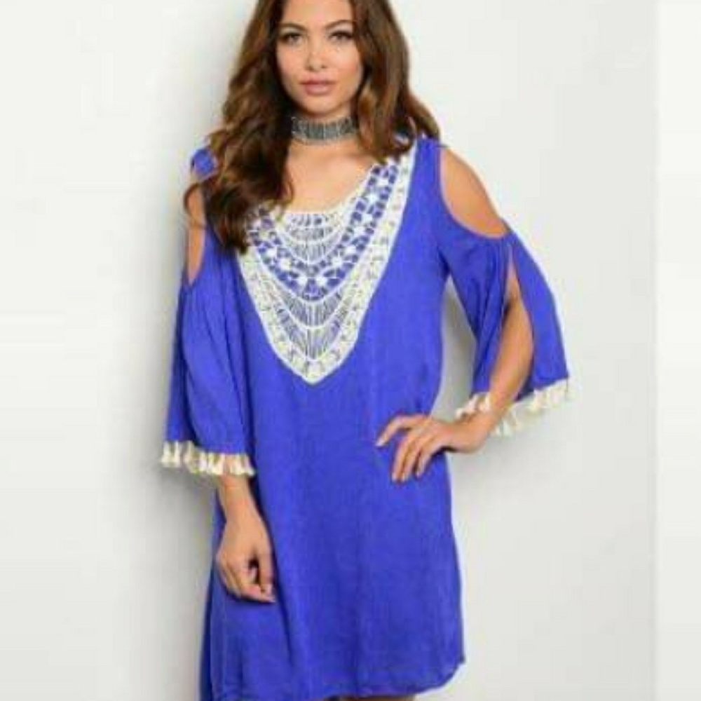 Cobalt Lace Dress
